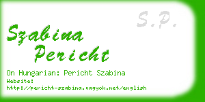 szabina pericht business card